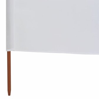 Windscherm 5-panelen 600x80 cm stof zandwit 5