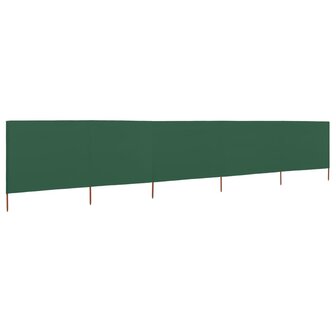 Windscherm 5-panelen 600x80 cm stof groen 2