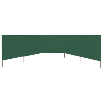 Windscherm 5-panelen 600x80 cm stof groen 3