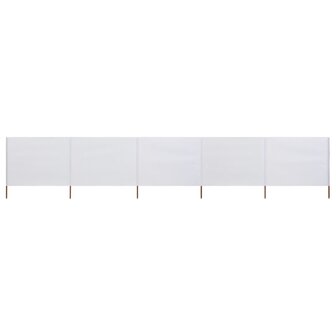 Windscherm 5-panelen 600x120 cm stof zandwit 1