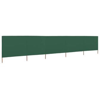 Windscherm 5-panelen 600x120 cm stof groen 2