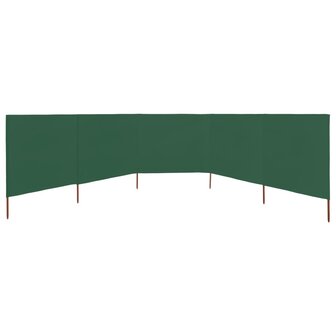 Windscherm 5-panelen 600x120 cm stof groen 3