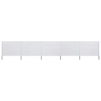 Windscherm 5-panelen 600x160 cm stof zandwit 1