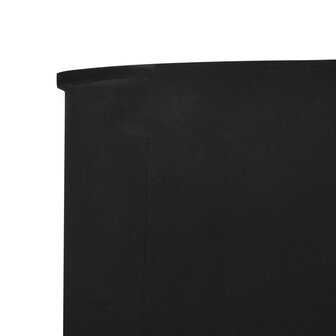 Windscherm 5-panelen 600x160 cm stof zwart 4