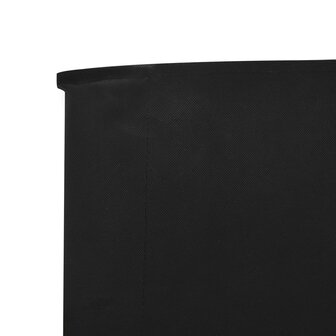 Windscherm 6-panelen 800x80 cm stof zwart 4