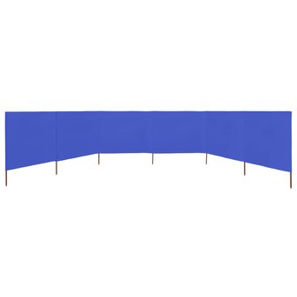 Windscherm 6-panelen 800x80 cm stof azuurblauw 3