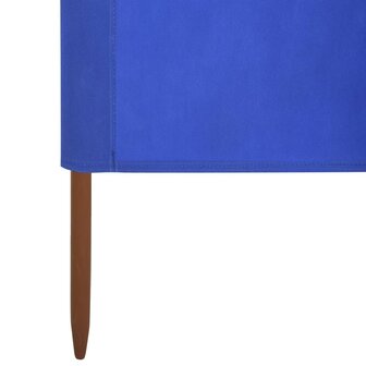 Windscherm 6-panelen 800x80 cm stof azuurblauw 5
