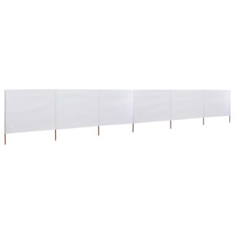 Windscherm 6-panelen 800x120 cm stof zandwit 2