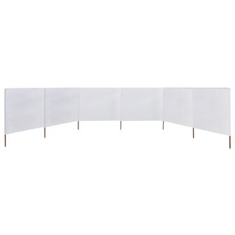 Windscherm 6-panelen 800x120 cm stof zandwit 3