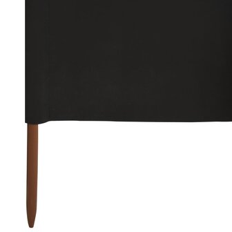 Windscherm 6-panelen 800x160 cm stof zwart 5