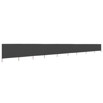 Windscherm 9-panelen 1200x80 cm stof antraciet 2