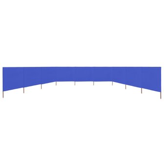 Windscherm 9-panelen 1200x80 cm stof azuurblauw 3