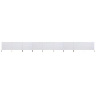 Windscherm 9-panelen 1200x120 cm stof zandwit 1
