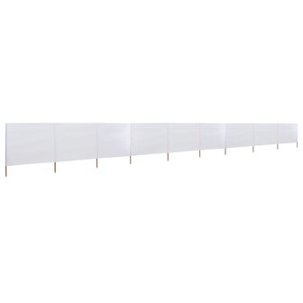 Windscherm 9-panelen 1200x120 cm stof zandwit 2