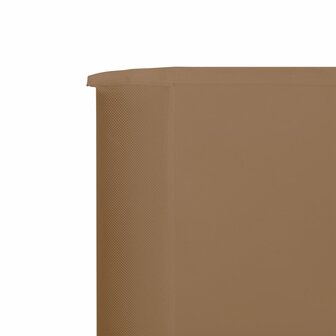 Windscherm 9-panelen 1200x120 cm stof taupe 4