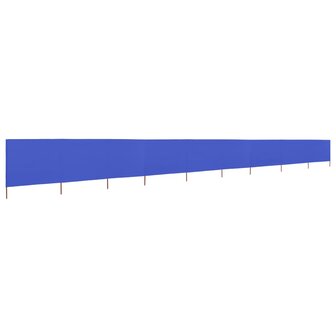 Windscherm 9-panelen 1200x120 cm stof azuurblauw 2
