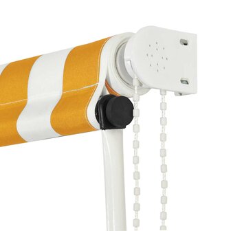 Luifel uittrekbaar 350x150 cm geel en wit 5