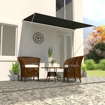 Luifel uittrekbaar 350x150 cm antraciet 1