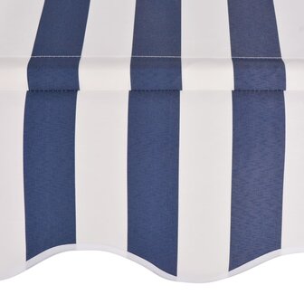 Luifel handmatig uittrekbaar 100 cm blauw en witte strepen 5