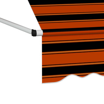 Luifel handmatig uittrekbaar 150 cm oranje en bruin 4