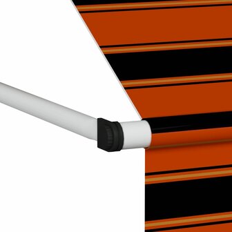 Luifel handmatig uittrekbaar 150 cm oranje en bruin 5