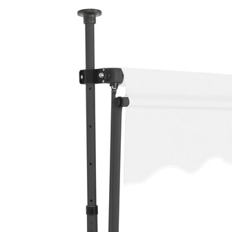 Luifel handmatig uitschuifbaar met LED 350 cm cr&egrave;mekleurig 4