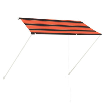 Luifel uittrekbaar 250x150 cm oranje en bruin 1