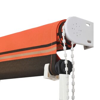 Luifel uittrekbaar 250x150 cm oranje en bruin 4