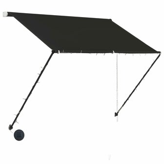 Luifel uittrekbaar met LED 150x150 cm antraciet 3