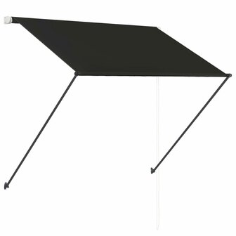 Luifel uittrekbaar met LED 150x150 cm antraciet 4