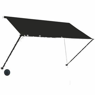 Luifel uittrekbaar met LED 250x150 cm antraciet 3