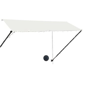 Luifel uittrekbaar met LED 300x150 cm cr&egrave;me 3