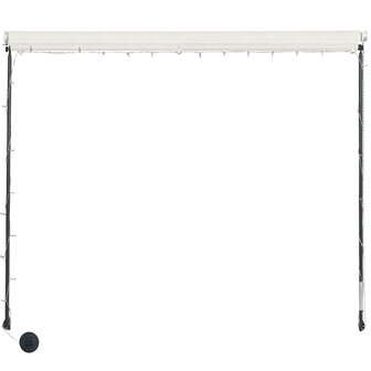 Luifel uittrekbaar met LED 350x150 cm cr&egrave;me 5