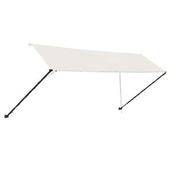 Luifel uittrekbaar met LED 400x150 cm cr&egrave;me 4