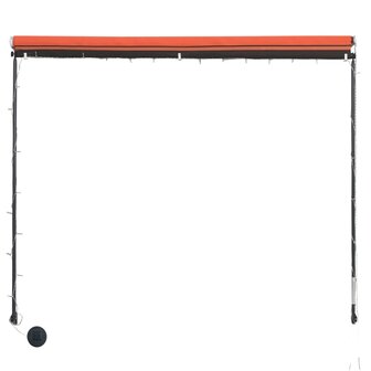 Luifel uittrekbaar met LED 250x150 cm oranje en bruin 5