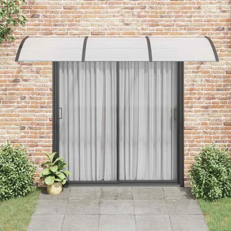 Deurluifel 300x75 cm polycarbonaat zwart en transparant 3