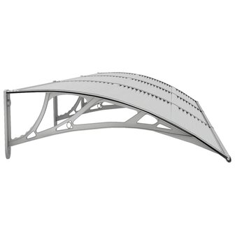 Deurluifel 300x75 cm polycarbonaat grijs 5