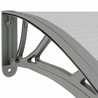 Deurluifel 300x75 cm polycarbonaat grijs 6
