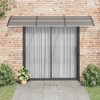 Deurluifel 300x75 cm polycarbonaat zwart 3