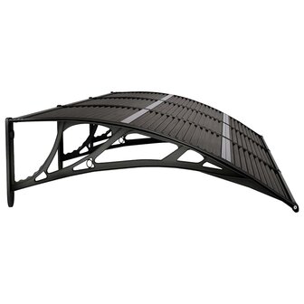 Deurluifel 300x75 cm polycarbonaat zwart 5