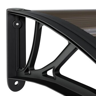 Deurluifel 300x75 cm polycarbonaat zwart 6