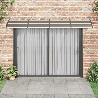 Deurluifel 350x75 cm polycarbonaat zwart en transparant 3