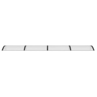 Deurluifel 400x75 cm polycarbonaat zwart en transparant 4
