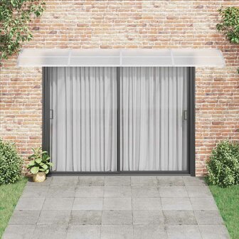 Deurluifel 400x75 cm polycarbonaat grijs en transparant 3