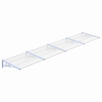 Deurluifel 396x90 cm polycarbonaat grijs en transparant 2