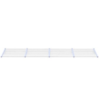 Deurluifel 396x90 cm polycarbonaat grijs en transparant 3