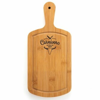 Snijplank Quid Carnivoro Bruin Hout Staal 35 x 16 x 2 cm 1