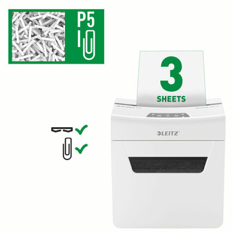 Papierversnipperaar Microsnippers Leitz IQ 150 Autofeed P4 3