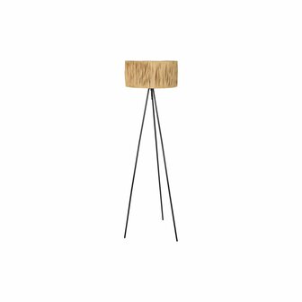 Vloerlamp DKD Home Decor Bruin Zwart Metaal Raffia 50 W 220 V 56 x 46 x 140 cm 1