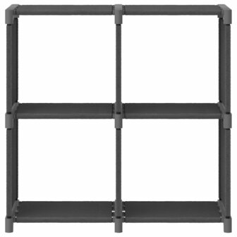 Kast met 4 vakken 69x30x72,5 cm stof grijs 2